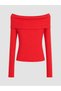 Rmz Gi̇yi̇m Farkiyla Wide Roba Collar Women's Bodysuit