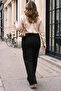 Women's Elastic Waist Wide Leg Jean Denim Trousers Tbsed001 - 2