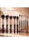 10 Pcs Makeup Brush Set with Zippered Travel Case, Professional Matte Black & Rose Gold Synthetic Bristles Cosmetic Brushes Kit, Soft Face Foundation Powder Blush Eyeshadow Blending Brush Set - 6