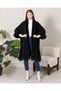 Women's Outerwear and Knitwear Poncho with Fur Detail and Tassels, Shawl Collar Poncho