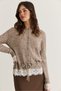 Women's Mink Lace Detailed Waist I P Tie Buttoned Knitwear Cardigan Th261085 60286621 - 3