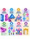 100 Pieces Magnetic Building Blocks for Kids, Magnetic Tiles Castle Construction Set with Squares, Triangles, Windows & Figures, STEM Educational Creative Building Toy for Boys & Girls Ages 3+ - 2