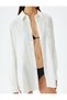 Long Sleeve Linen Blended Shirt Beach Dress - 5