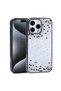 iPhone 15 Pro Max Case Camera Raised Glittery Rhinestone Silicone - 3