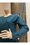 Women's Daisy Patterned Winter Mother Combed Cotton Blouse for Middle Age and Above - 3