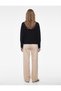 Long Sleeve Buttoned V-Neck Striped Knitwear Cardigan - 3