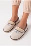 Women's Fur-Lined Suede Daily Home Slippers, Closed Toe, Closed Back, Stitched, Warm Winter Comfortable Slippers - 3