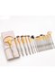 24-Piece Professional Makeup Brush Set with Travel Case, Soft Synthetic Bristles, Face & Eye Makeup Brushes Kit, Foundation Powder Blush Contour Eyeshadow Brush Set (Silver & Gold)