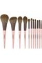 11-Piece Professional Makeup Brush Set with Portable Pink Storage Pouch – Soft Synthetic Makeup Brushes for Foundation, Powder, Blush, Eyeshadow, Concealer & Eyebrow Makeup - 4