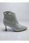 25K416-1 Silver Women's Daily Evening Dress Heeled Boots - 4