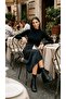 26K414-2 Black Women's Winter Leather Heeled Boots - 2