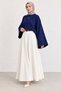 Women's Black Crew Neck Oversize Wide Sleeve Knitwear Sweater - 5