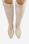 Moira Beige Suede Women's Thick Heeled Boots - 4