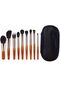 9-Piece Mini Makeup Brush Set with Portable Travel Case – Soft Synthetic Bristles Makeup Brushes for Powder, Blush, Foundation, Eyeshadow & Concealer – Travel Friendly Cosmetic Brush Kit