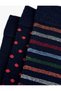 Cotton Patterned 3-Piece Sock Set - 3