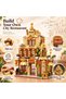 Street View Restaurant Building Blocks Set, Modular Architecture City Townhouse Construction Toy, Creative Town Street Shop Brick Model with Detailed Interior for Adults and Kids - 4
