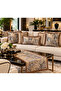 5+1 Beige Colored Tropical Leopard/Zebra Throw Pillow -Runner Set - 3