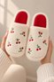 2-Pack Women's Teddy Bear Cherry Strawberry Warm Sole Winter Home Slippers Guest House Bundle Slippers - 6