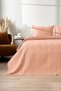 Powder Pink Waffle Bedspread – Double Size