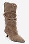 Petty Mink Suede Genuine Leather Women's Gusseted Boots - 6