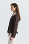 Contrast Collar Jacket with Pencil Detail - 5