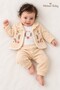 Baby Girl Set Floral Patterned Cardigan Bodysuit Trousers 3-Piece Set Premium Set 3 6 9 12 Months - 6