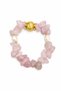 Natural stone bracelet (pink quartz - with pearls)