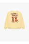 Dog Printed Long Sleeve Crew Neck Ruched Sweatshirt - 4