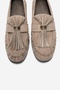 Marston Mink Suede Tasseled Women's Loafer Shoes - 4