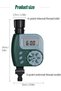 Automatic Water Timer Outdoor Garden Irrigation Controller 1- Outlet Programmable Hose Faucet Timer Garden Automatic Watering Device without Battery Green - 2