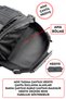 Functional Back Chest Hand and Shoulder Bag Waterproof Fabric Bady Bag Black-Grey - 6