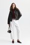 Wide Collar Faux Leather Jacket - 2