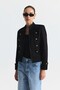Embroidered Jacket with Fancy Button Detail - 3