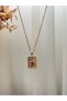 Steel eye detailed plate necklace vintage necklace - 3