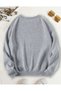 Unisex Gray Crew Neck Plain Oversize Sweatshirt - 2