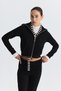 Zippered Sweatshirt and Bell-Bottom Sweatpants Set - 4