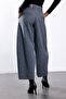 Gray Belted Wide-Legged Trousers 5195 - 4
