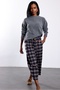 Anthracite Crew Neck Sequin Sweater 5543 - 3