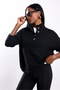Black Stand Collar Buttoned Sweater 251361 - 2