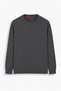 Interview Slim Fit Cotton Woven Fabric Crew Neck Sweater