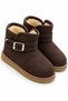 Girls' and Boys' Fur-Lined Boots Winter Shoes