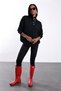 Black Stand Collar Buttoned Sweater 251361 - 3