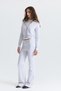 Zippered Sweatshirt and Bell-Bottom Sweatpants Set - 2