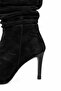 Black Pointed Toe Heeled Boots 26094 - 4