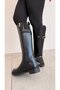 Women's Boots with Elastic Buckle Black Yanki̇ - 4