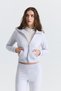 Zippered Sweatshirt and Bell-Bottom Sweatpants Set - 4