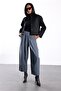 Gray Belted Wide-Legged Trousers 5195 - 2