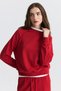 Crew Neck Sweatshirt and Wide Leg Pants Set - 4