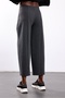 Anthracite Elastic Waist Carrot Cut Trousers 17935 - 4