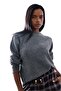 Anthracite Crew Neck Sequin Sweater 5543 - 2